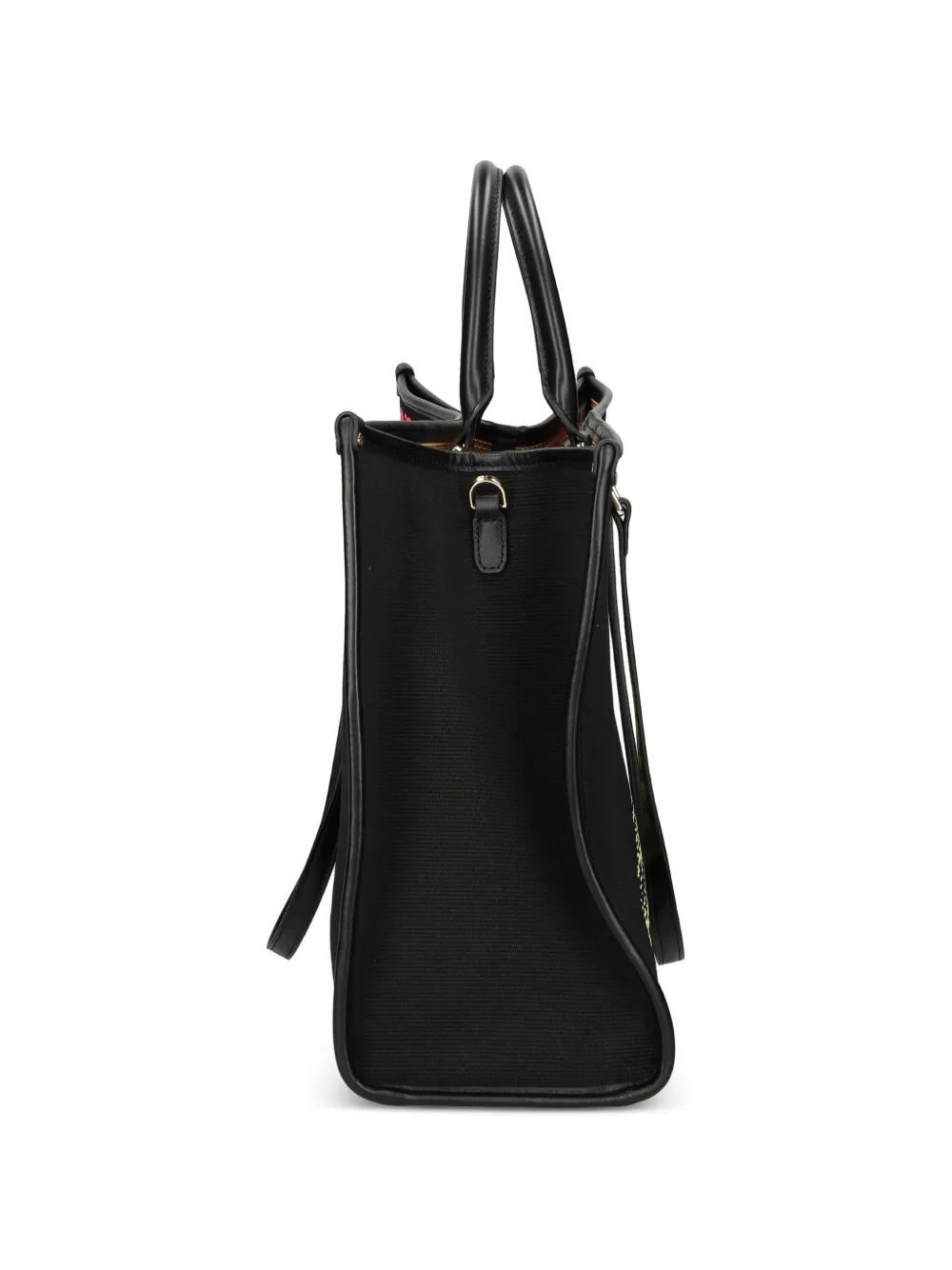 MY BEST BAG Atena Ethology shopper met bloemen en vis Zwart