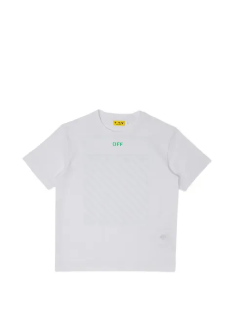 Off-White Kids Diagonals logo-print T-shirt