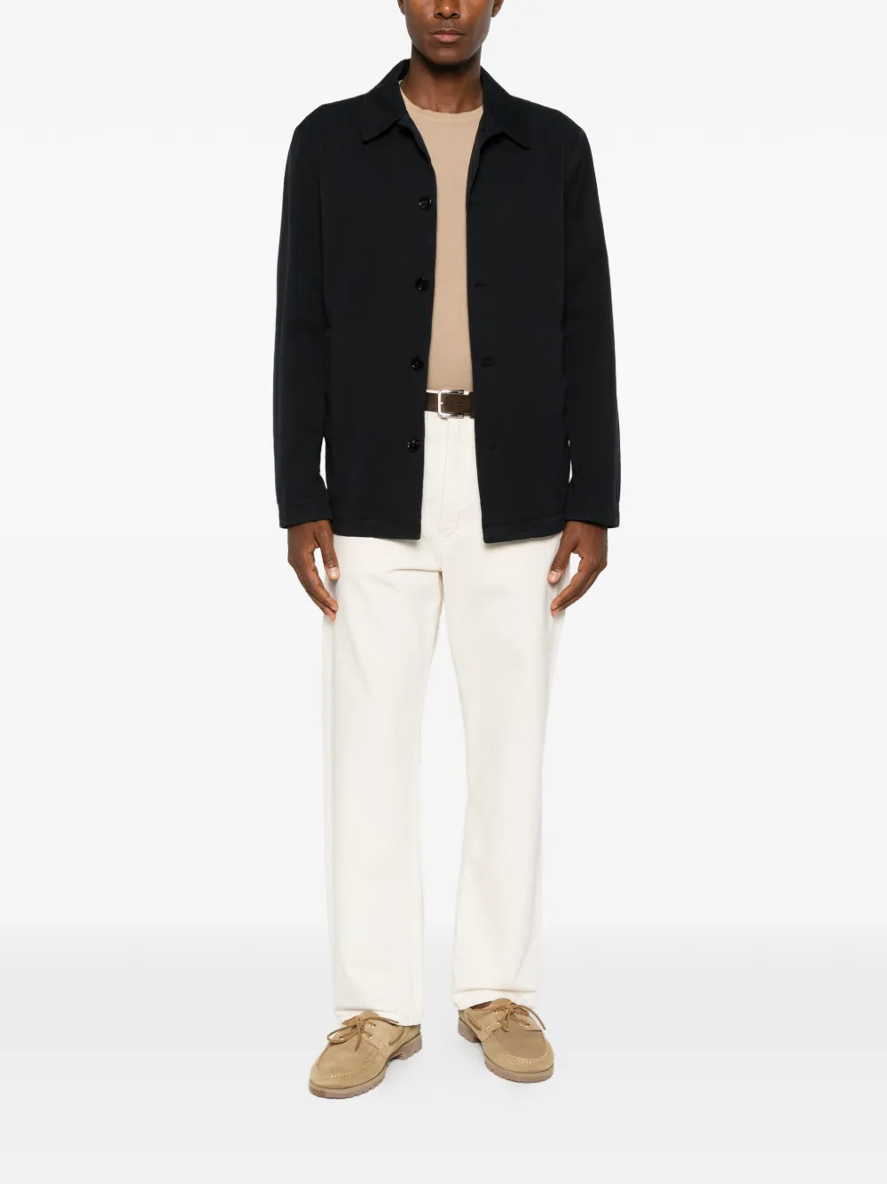Profuomo Button-up shirtjack Blauw