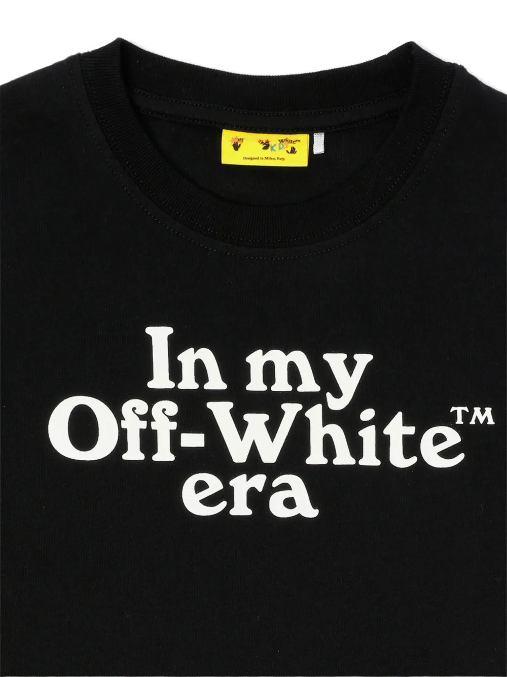 Off-White Kids Katoenen T-shirt met logoprint Zwart