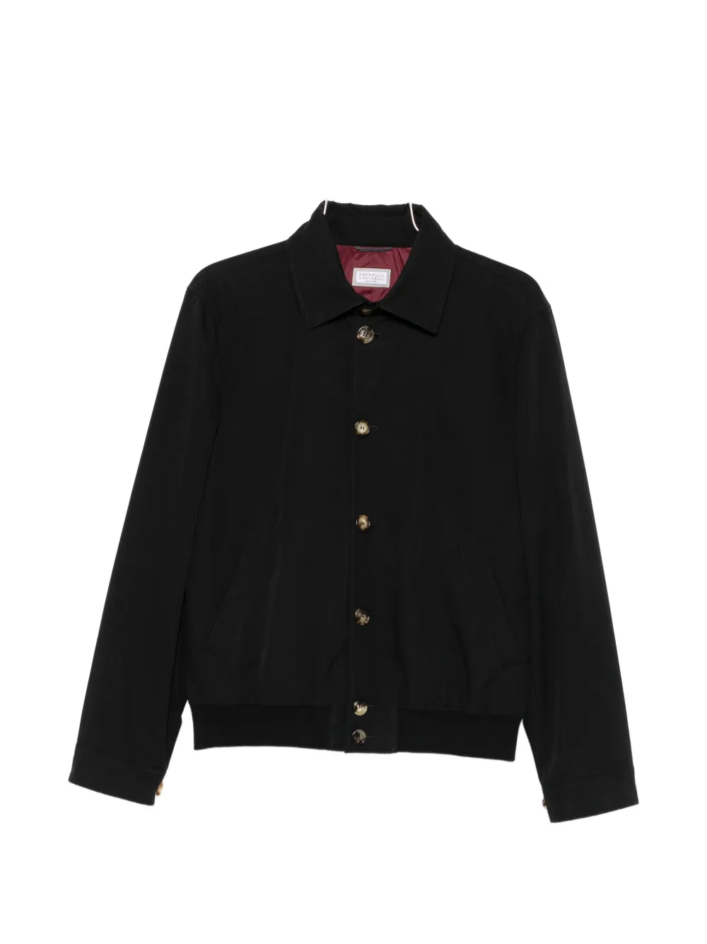 Brunello Cucinelli button-fastening bomber jacket - Nero