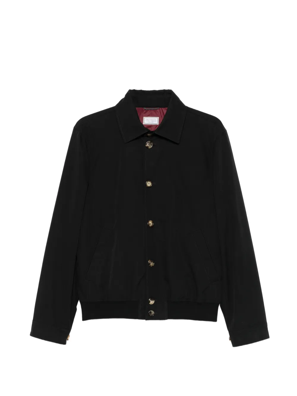 Brunello Cucinelli button-fastening bomber jacket - Nero