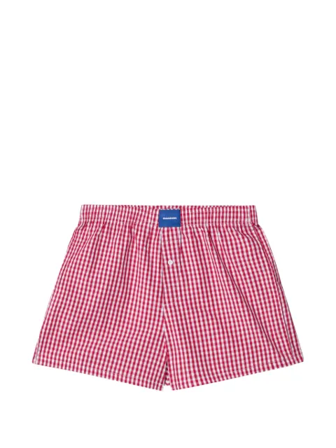 DAGGER logo-appliqué gingham boxers 