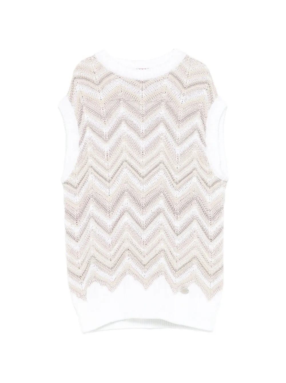 Missoni Kids zigzag knit top - Bianco