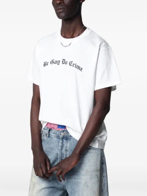 DAGGER print-detail round-neck T-shirt