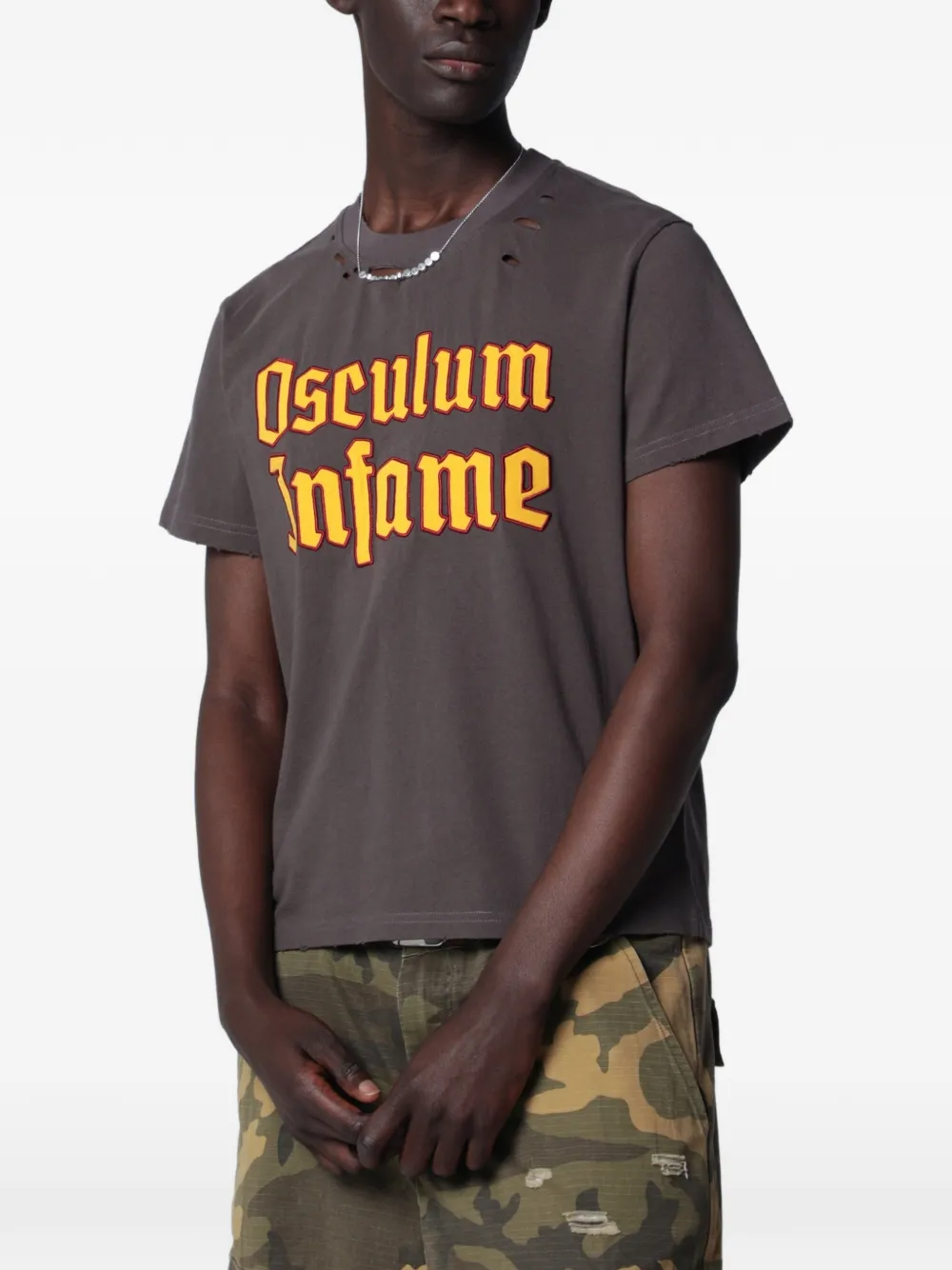 DAGGER 6669 ダメージ Tシャツ | グレー | Image 1