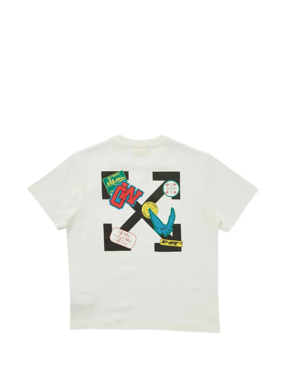 Off-White Kids T-shirt met Arrows-print en patchdetail Beige