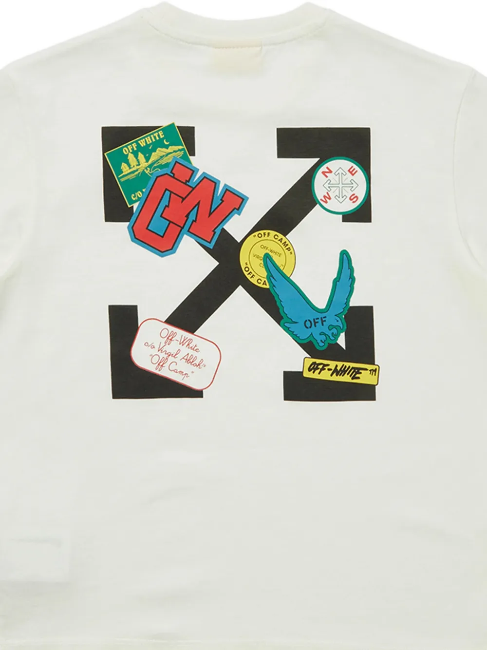 Off-White Kids T-shirt met Arrows-print en patchdetail Beige
