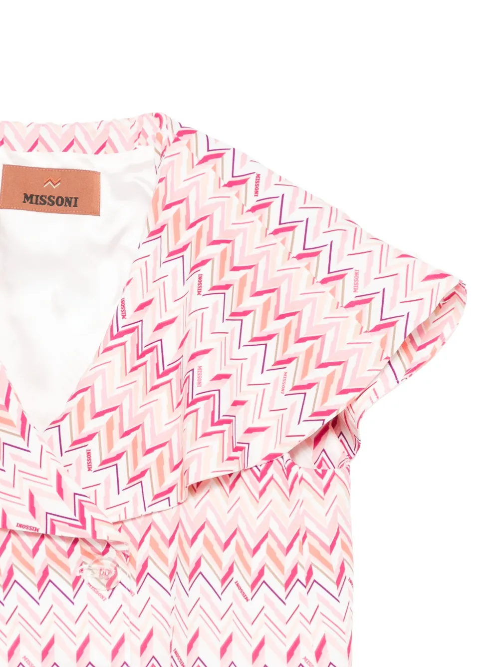 Missoni Kids Gelaagd jack met chevron-streep Roze
