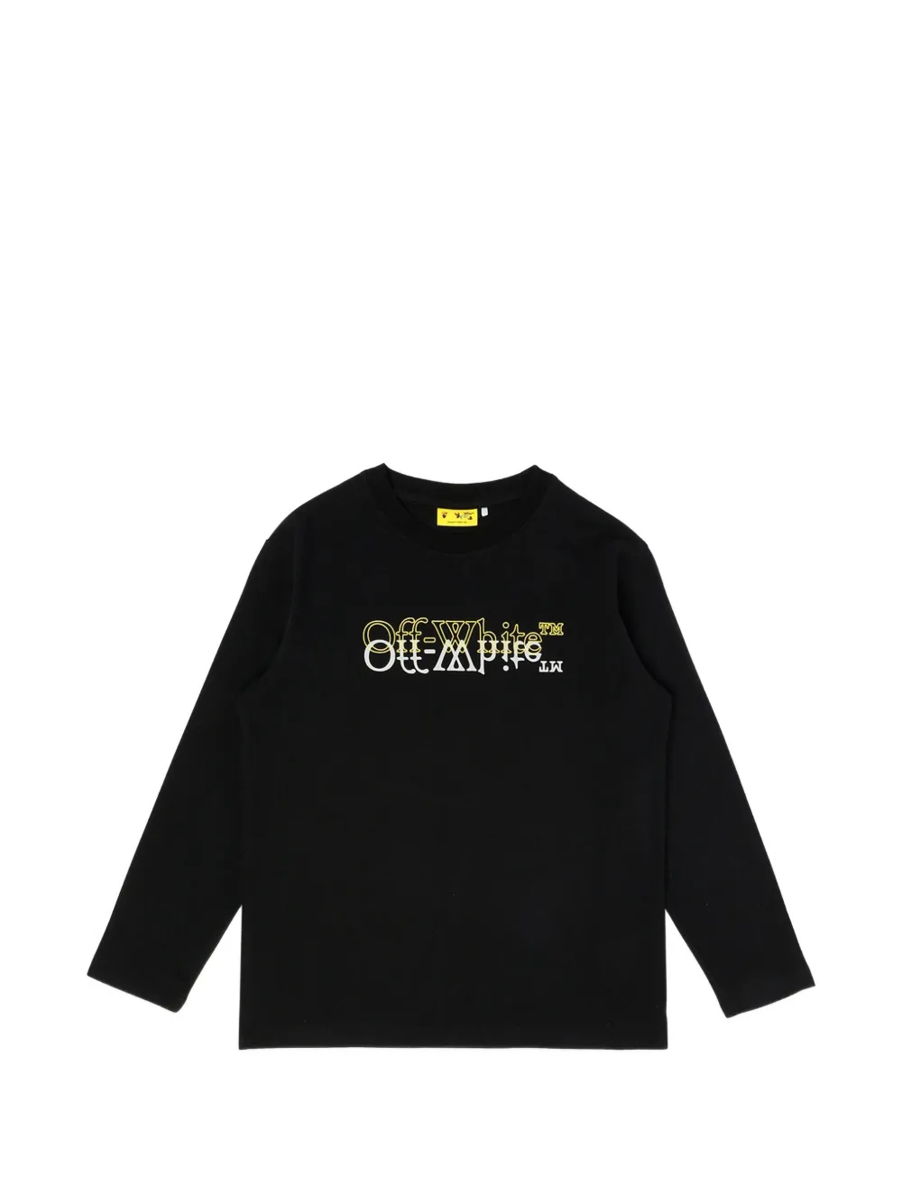 Off-White Kids logo-print long-sleeve T-shirt - Nero