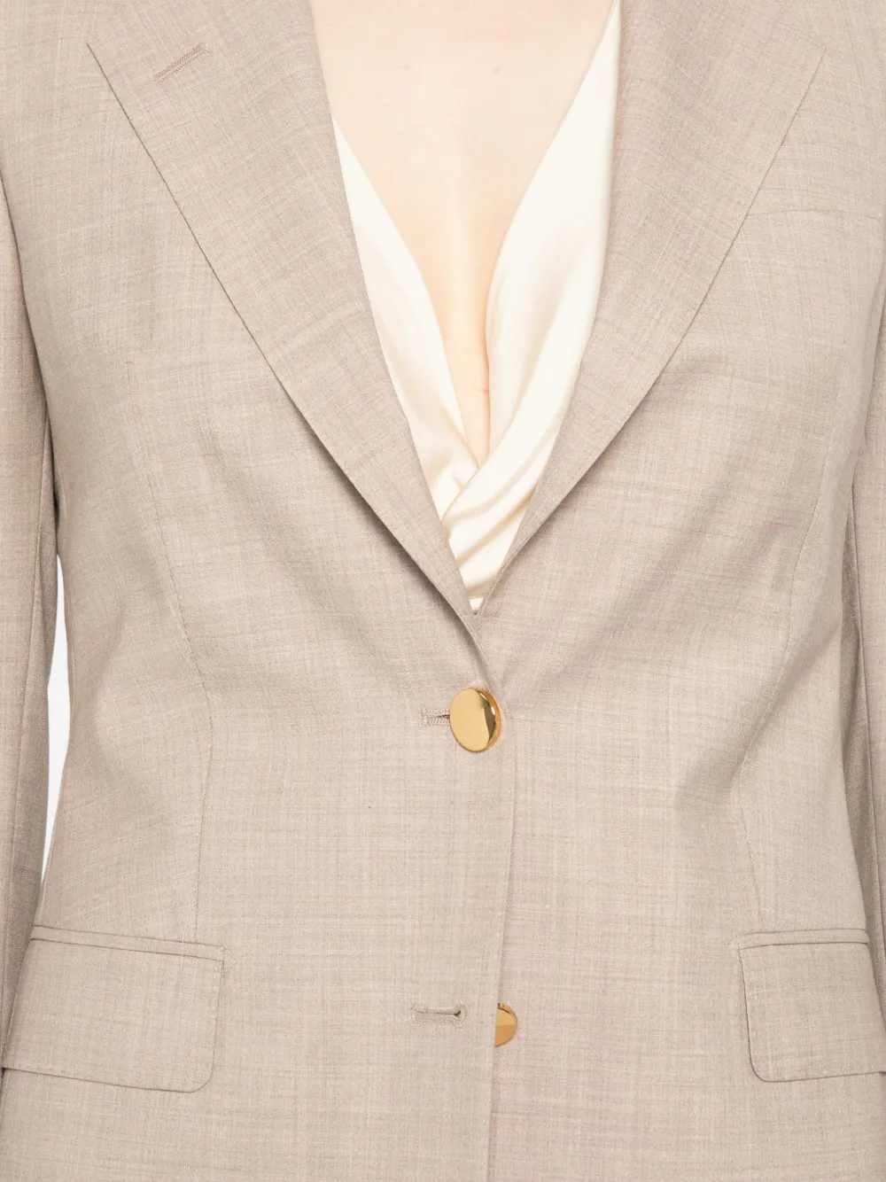 Tagliatore Pak met enkele rij knopen Beige