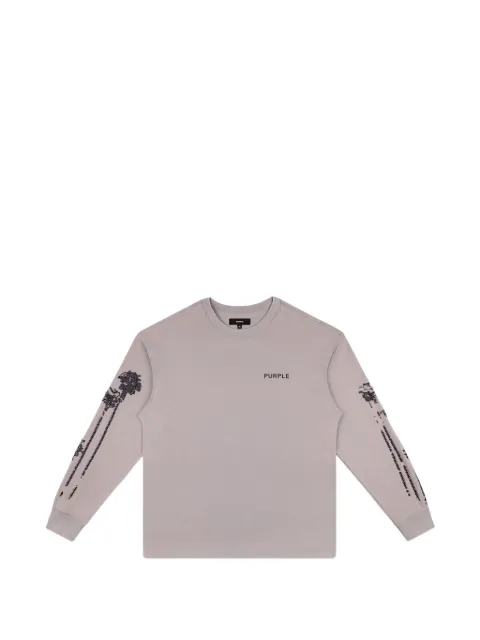 Purple Brand textured long-sleeve T-shirt