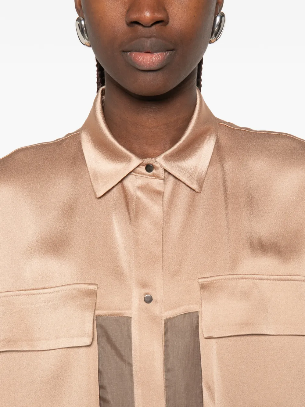 Antonelli blouse met strikdetail Beige