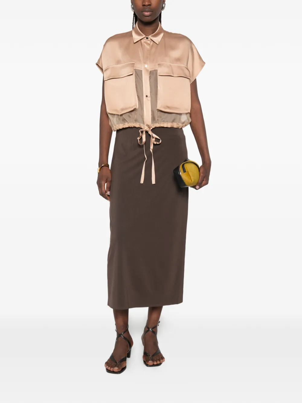 Antonelli blouse met strikdetail Beige