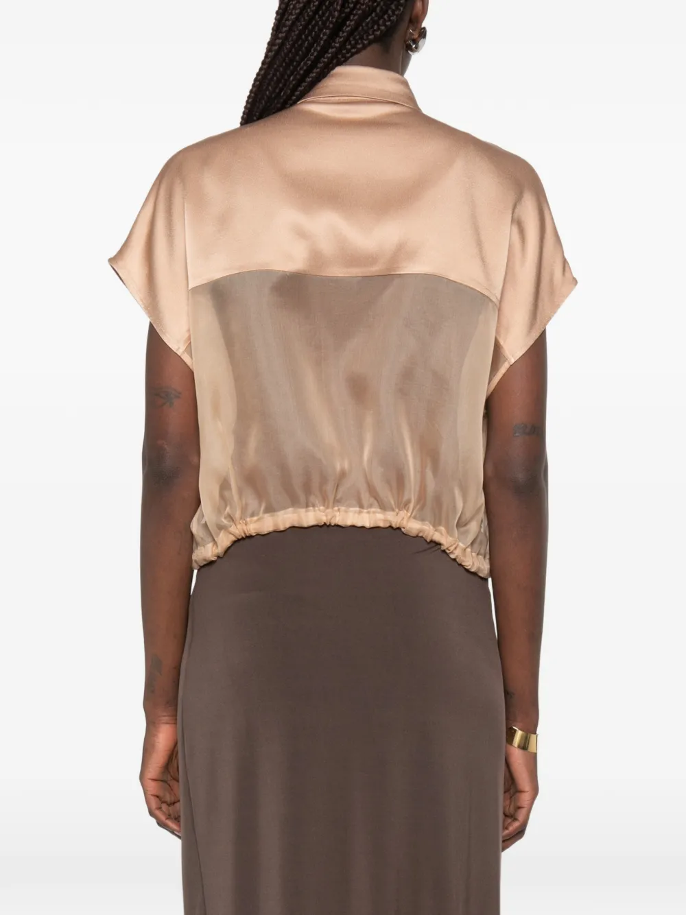 Antonelli blouse met strikdetail Beige