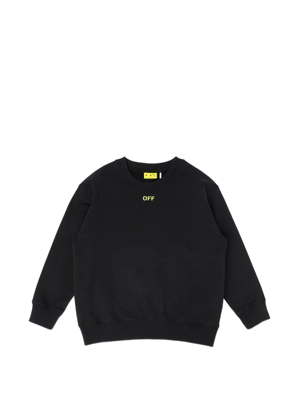Off-White Kids diagonals-print sweater - Nero