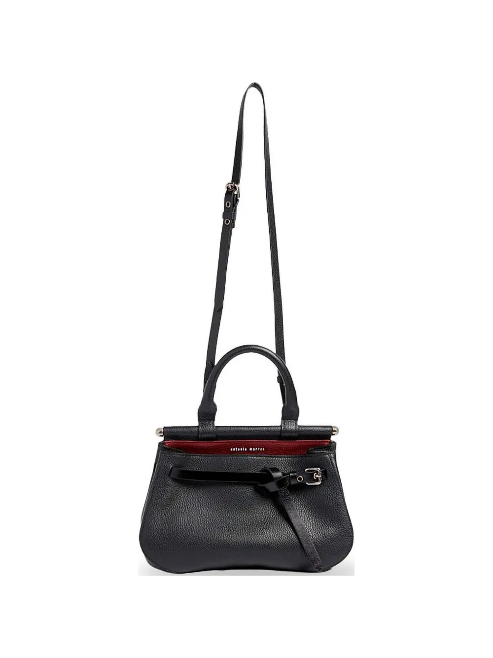Antonio Marras small pebbled buckle-fastening shoulder bag - Nero