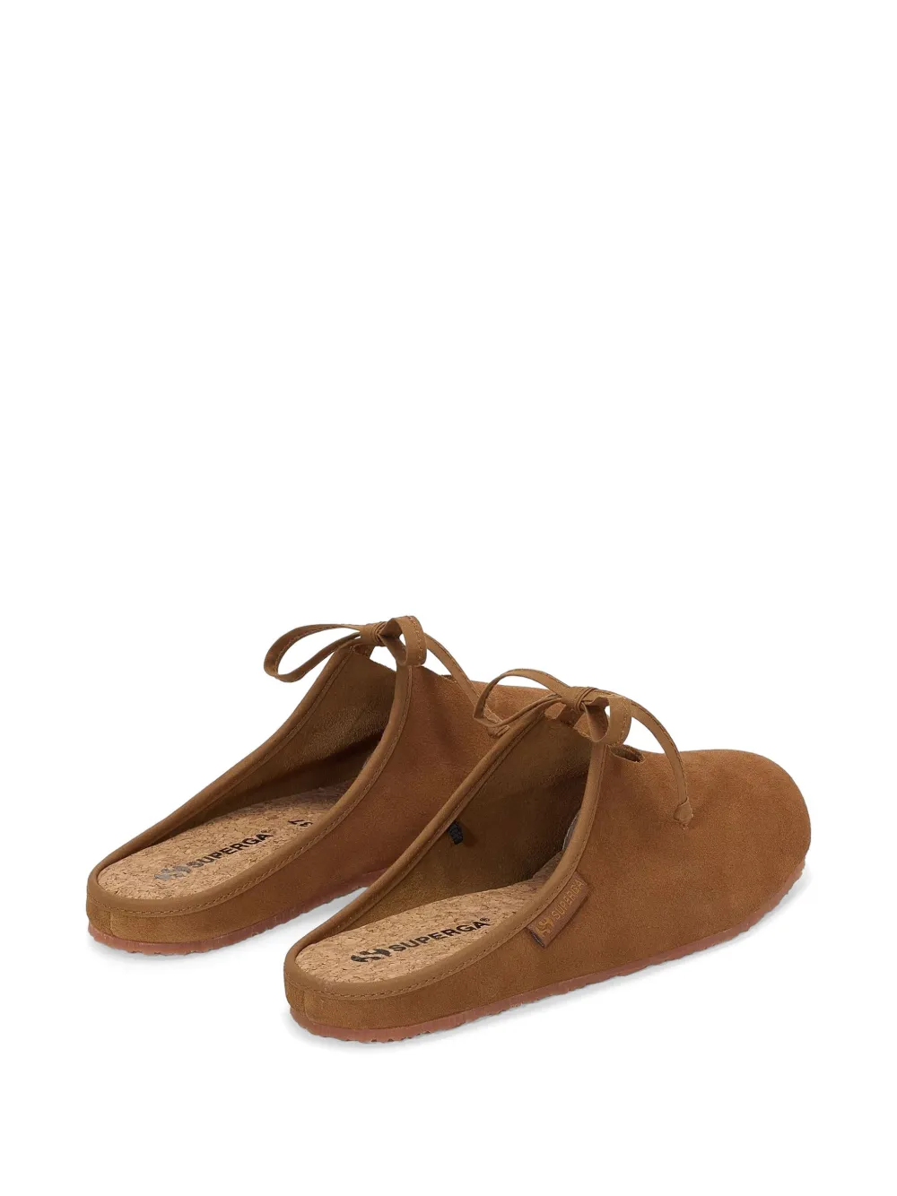 Superga Muiltjes met strikdetail Bruin