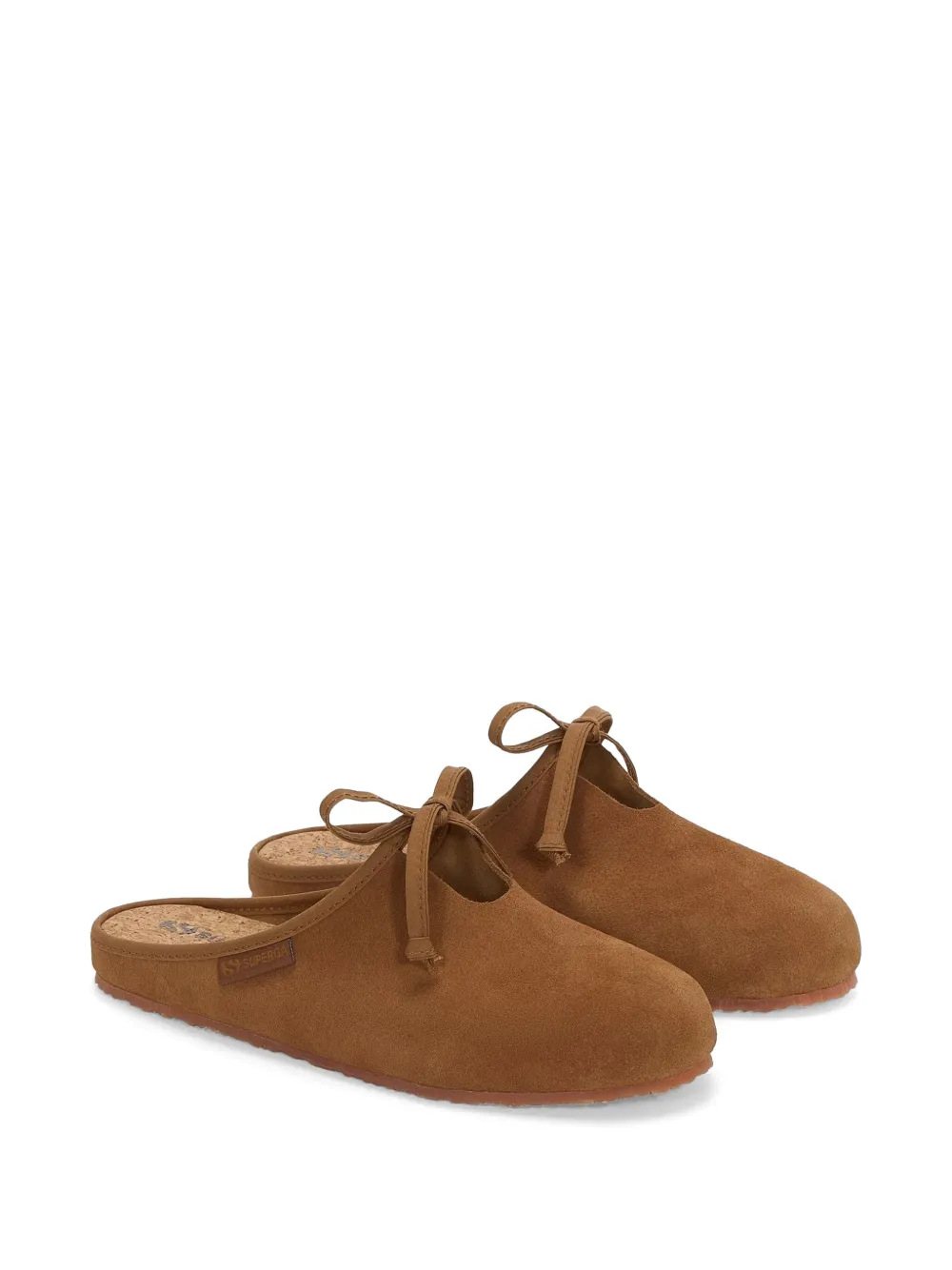 Superga Muiltjes met strikdetail Bruin