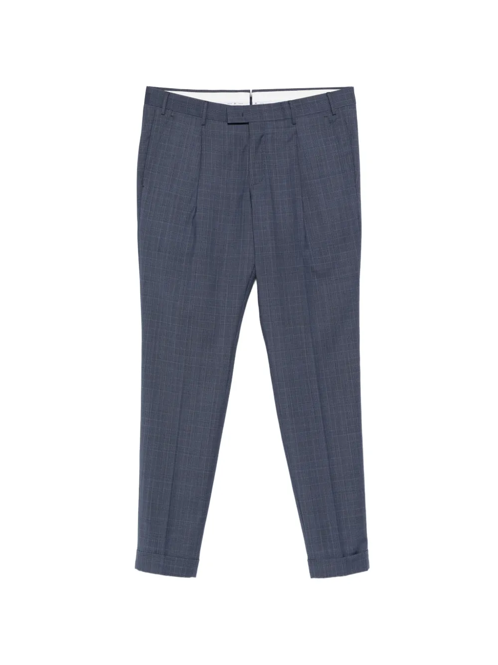 PT Torino check-pattern pleated trousers - Blu