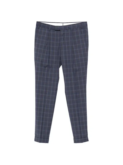 PT Torino check-pattern pleated trousers