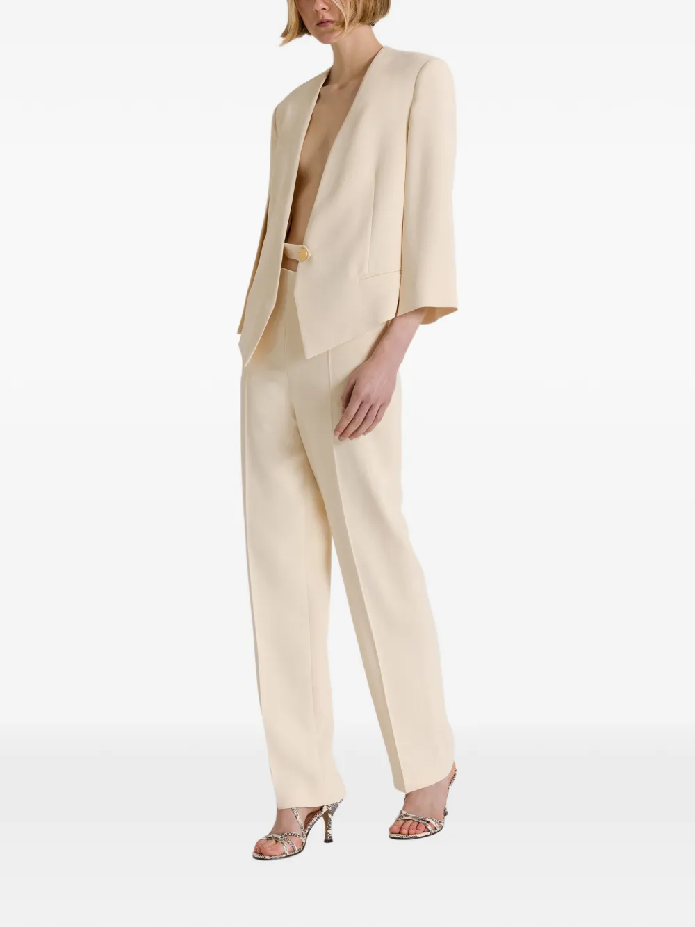 Alberta Ferretti Plooibroek Beige