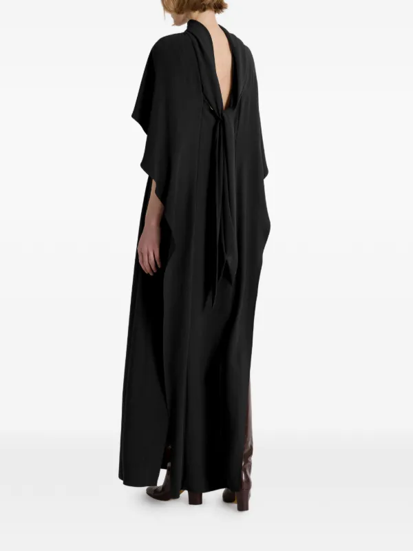 open back cape maxi dress Alberta Ferretti Open-back This floor Strappy Back Cape Maxi Dress