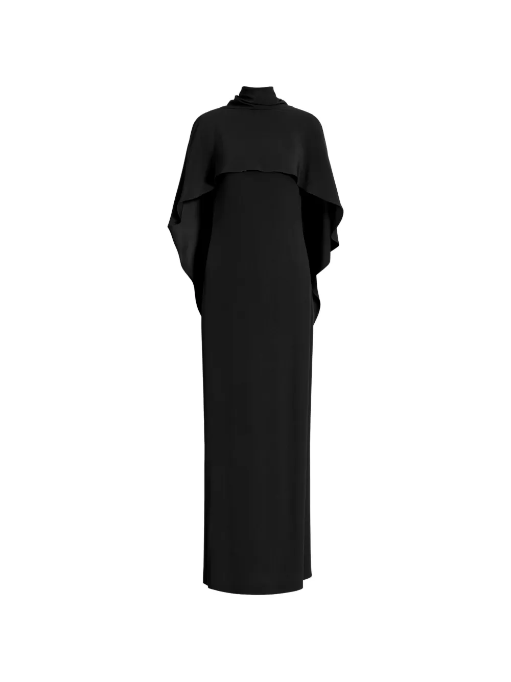Alberta Ferretti Gedrapeerde maxi-jurk met cape Zwart