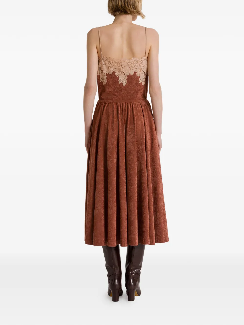 Alberta Ferretti Kanten hemd Bruin