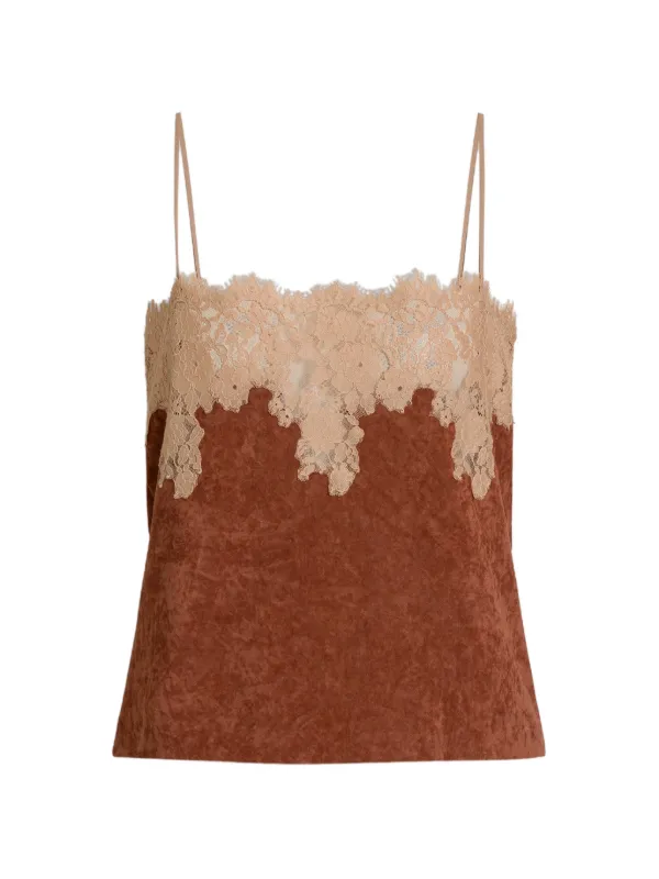 Alberta Ferretti レースキャミソール | ブラウン | FARFETCH JP