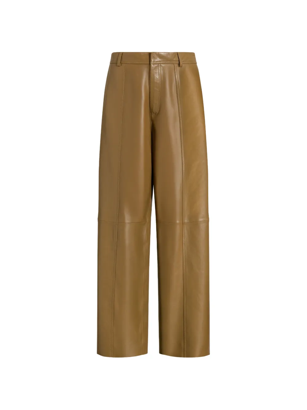 Alberta Ferretti Pantaloni con inserti in pelle - Verde