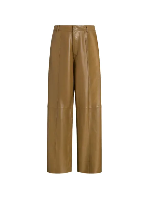 Alberta Ferretti pantalon en cuir à empiècements