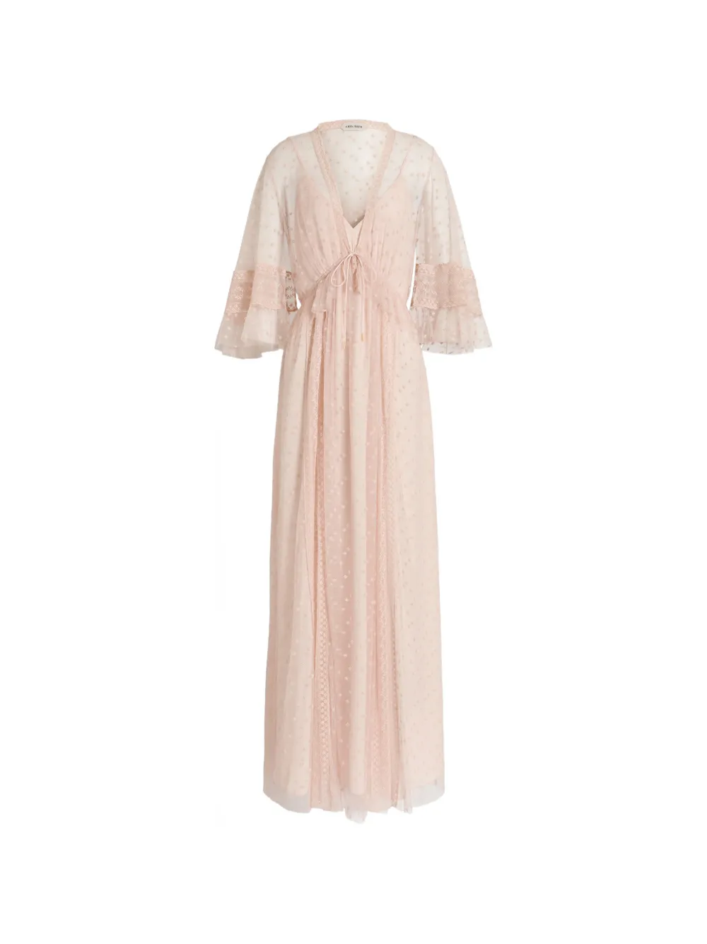 Alberta Ferretti Besticktes Maxikleid - Rosa