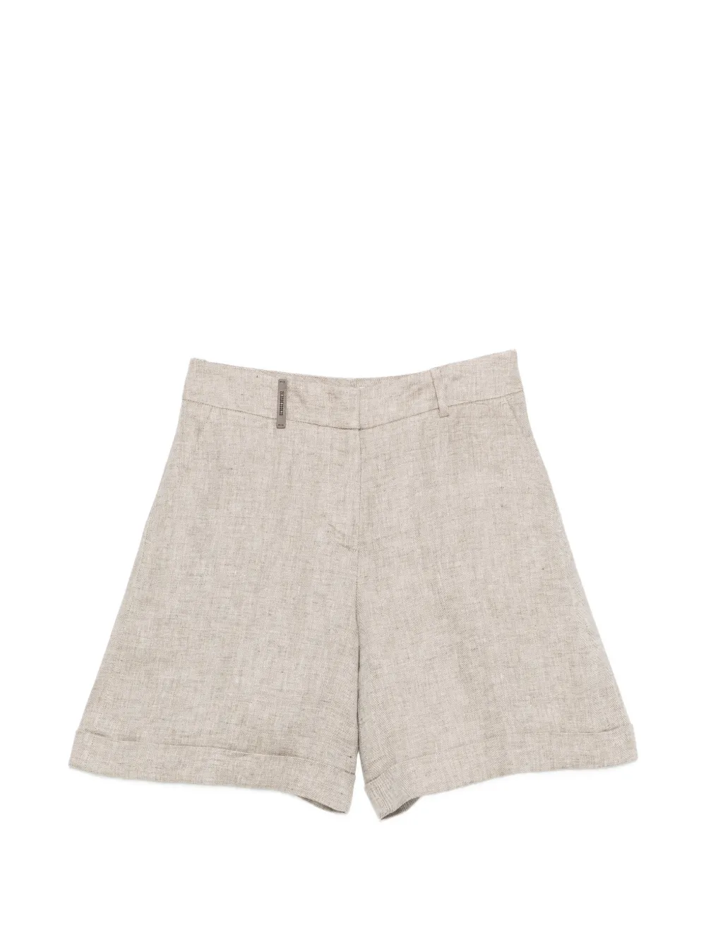 Peserico concealed-fastening shorts - Marrone