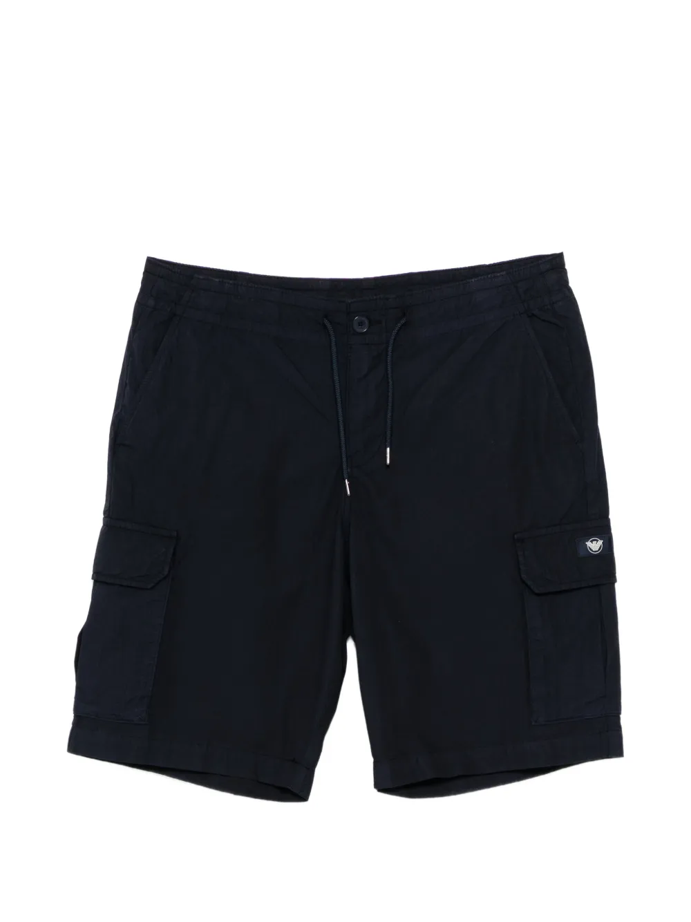 Emporio Armani logo-patch cargo shorts - Blue