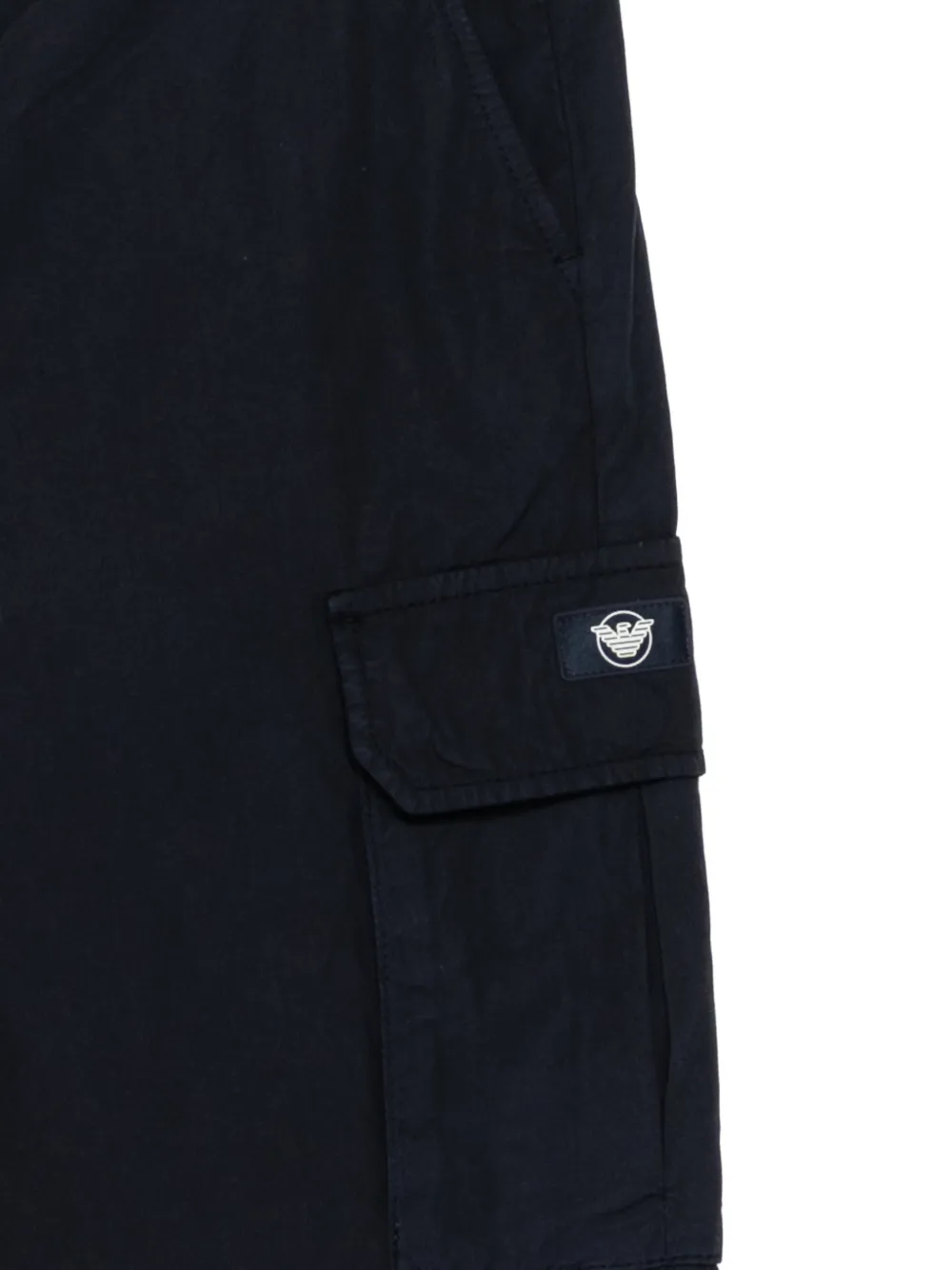 Emporio Armani Cargo shorts met logopatch Blauw