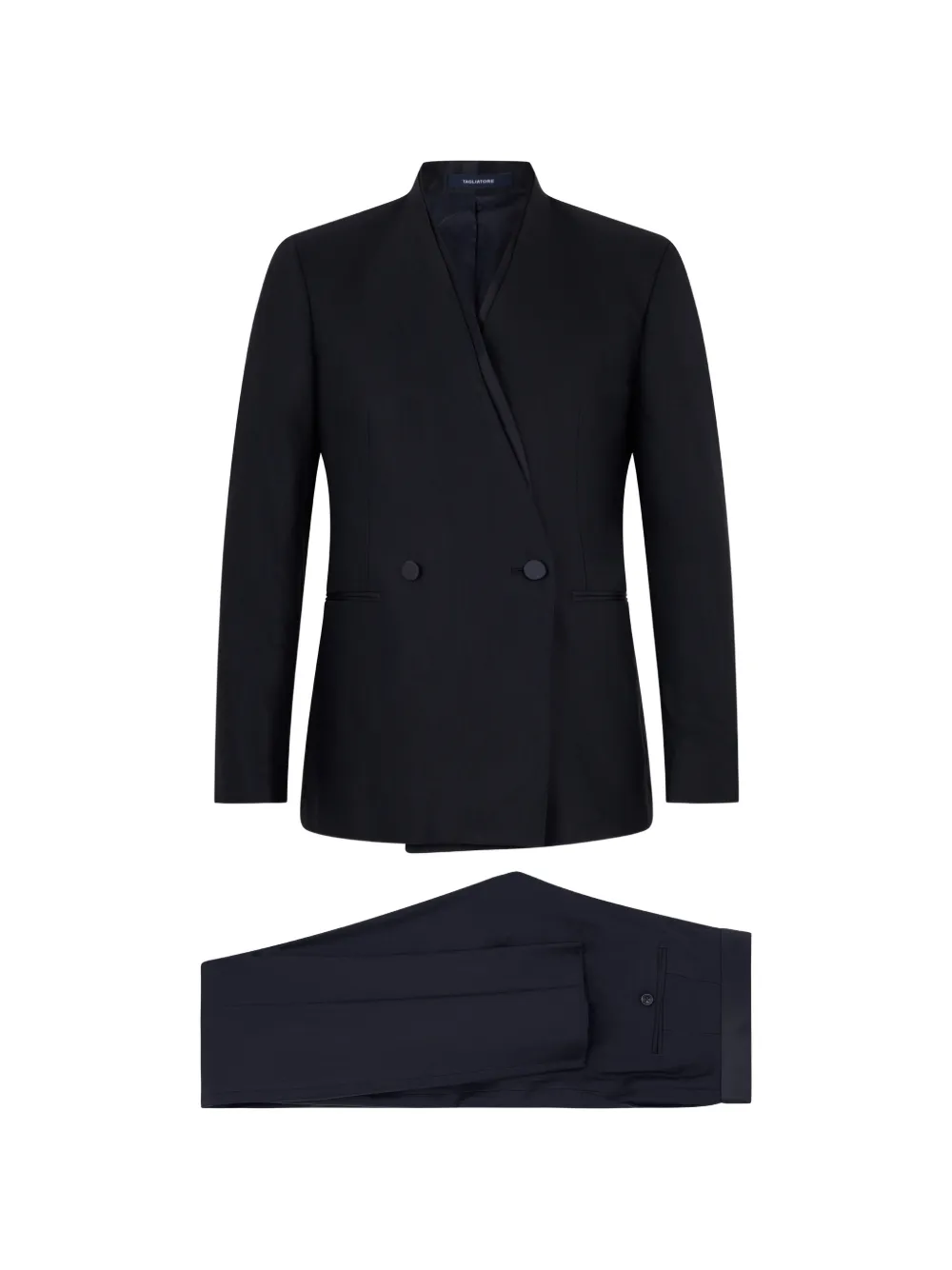 Tagliatore double-breasted V-neck suit - Blu