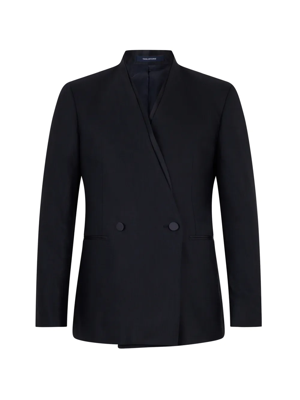 Tagliatore Pak met dubbele rij knopen en V-hals Blauw