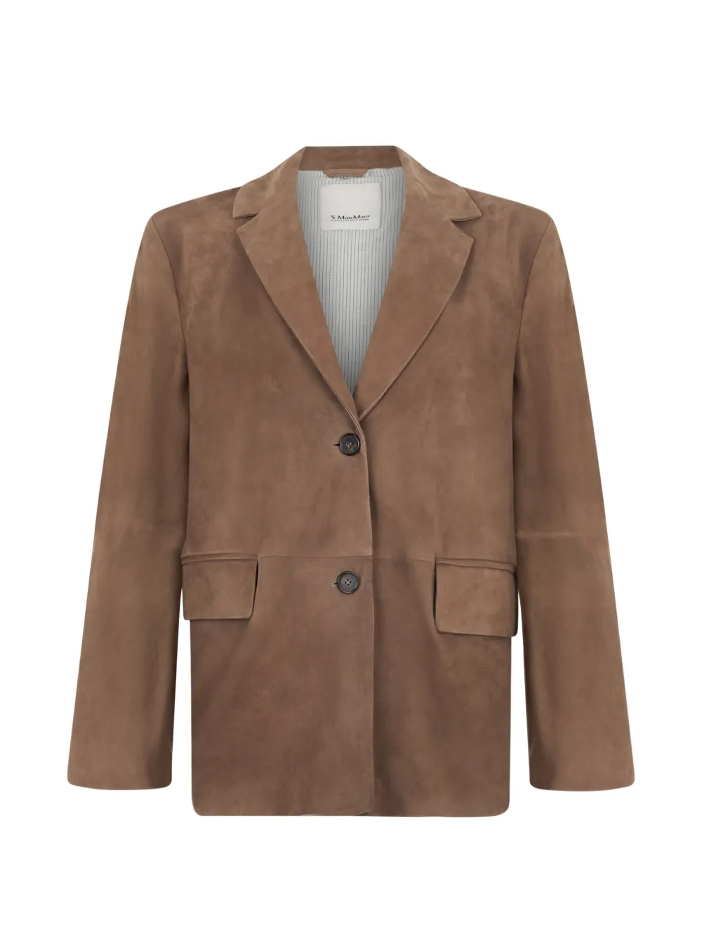 'S Max Mara Anfora suede notched-lapel jacket - Marrone
