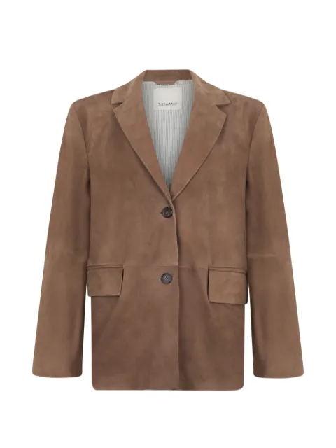 'S Max Mara Anfora suede notched-lapel jacket
