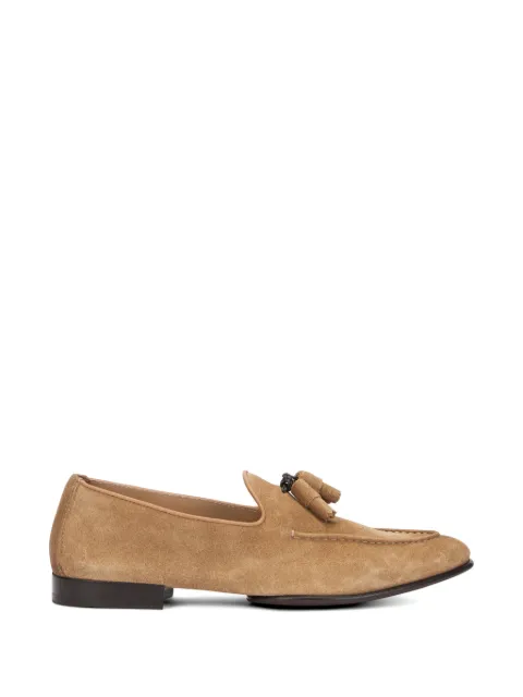 Doucal's tassel-detail suede loafers