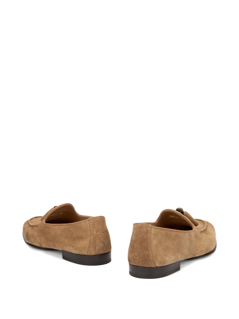 Doucal's tassel-detail suede loafers Beige