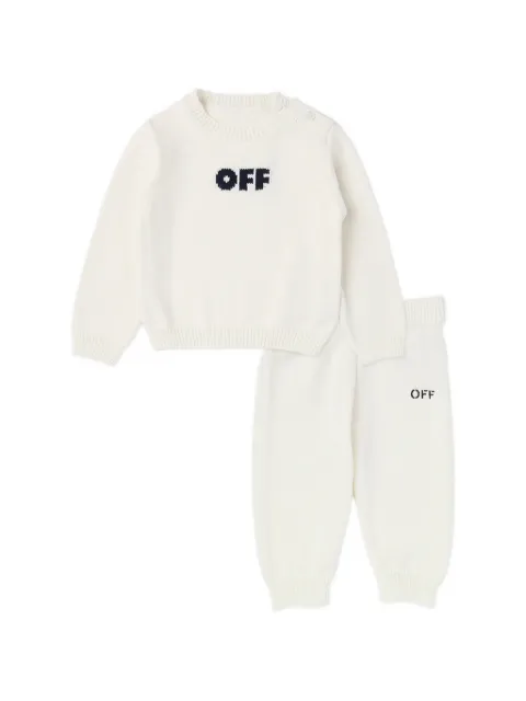 Off-White Kids Off knitted trousers set 