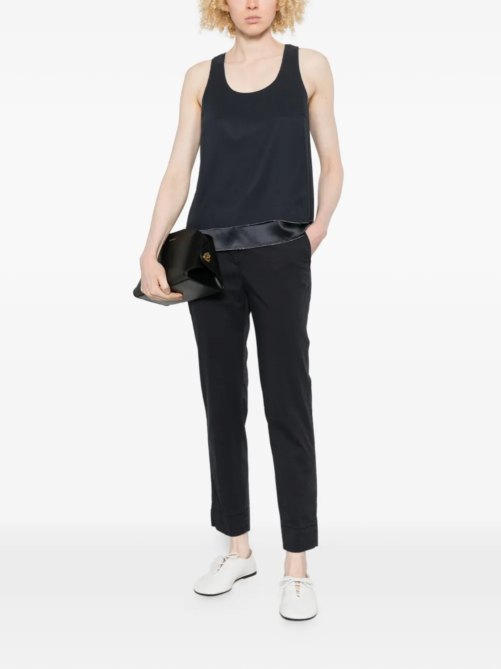 Peserico Blouse met kralen afwerking Blauw