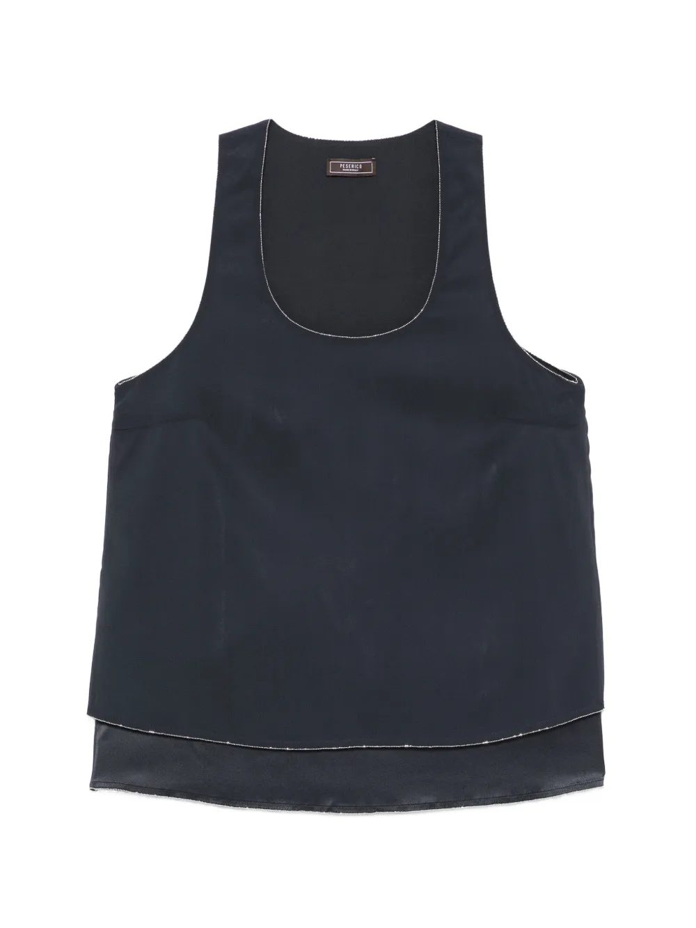 Peserico bead-trim blouse - Blu