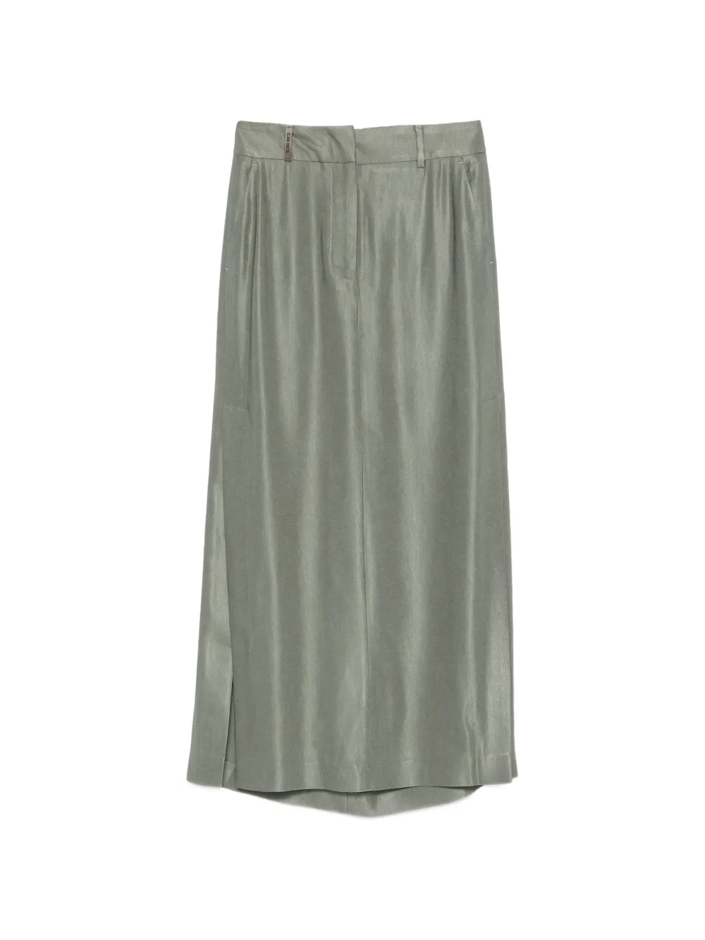 Peserico side-slit midi skirt - Verde