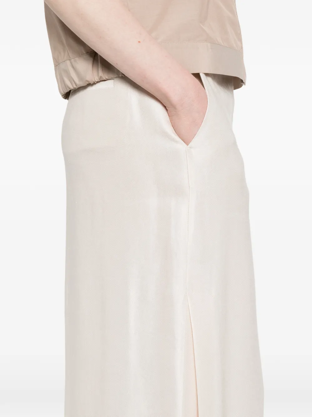 Peserico Midi-rok met zijsplit Beige