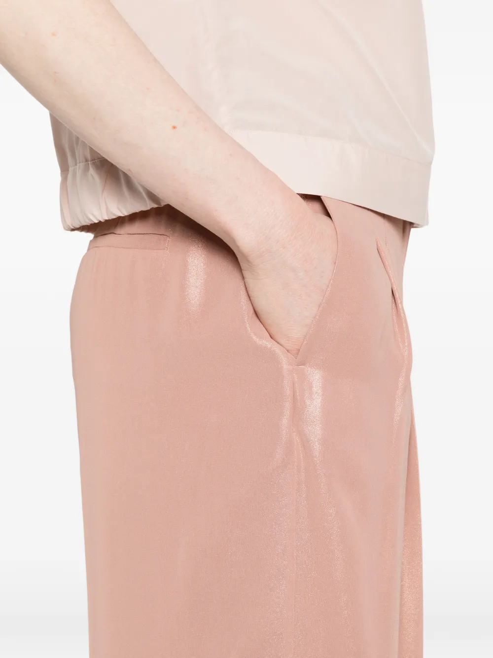 Peserico Metallic broek Roze