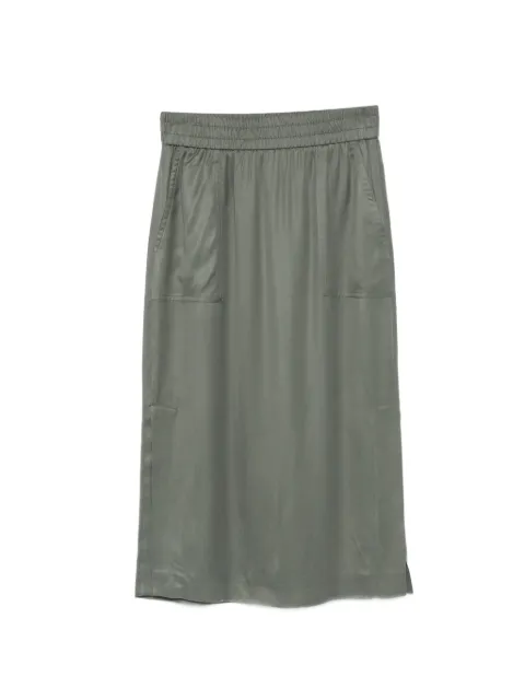 Peserico — elasticated patch-pocket skirt