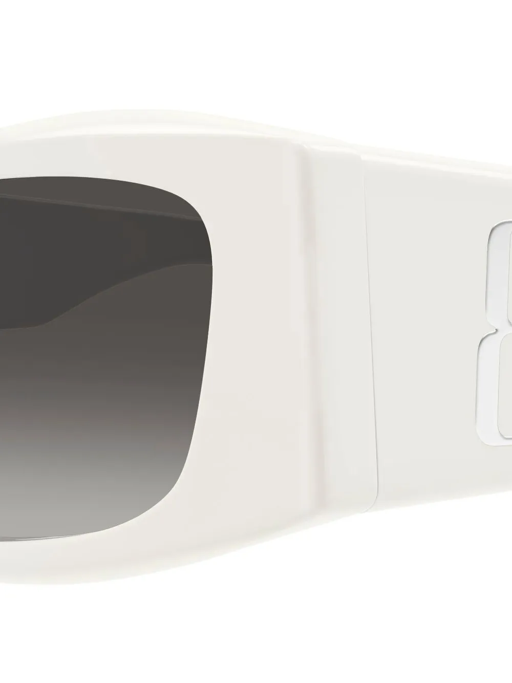 Balenciaga Eyewear Zonnebril met rechthoekig montuur en logo Wit